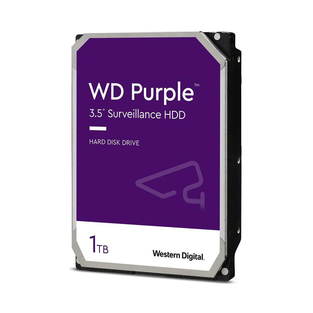 A large main feature product image of EX-DEMO WD Purple 3.5" Surveillance HDD - 1TB 64MB