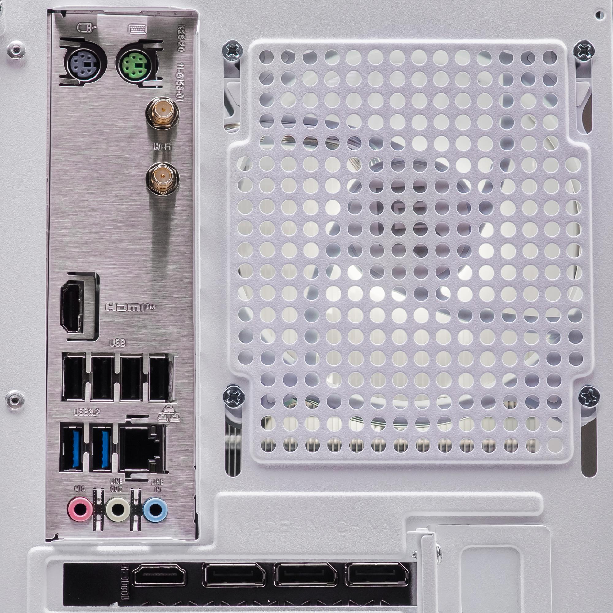 A large main feature product image of PLE Ivory RTX 5050 Prebuilt Ready To Go Gaming PC