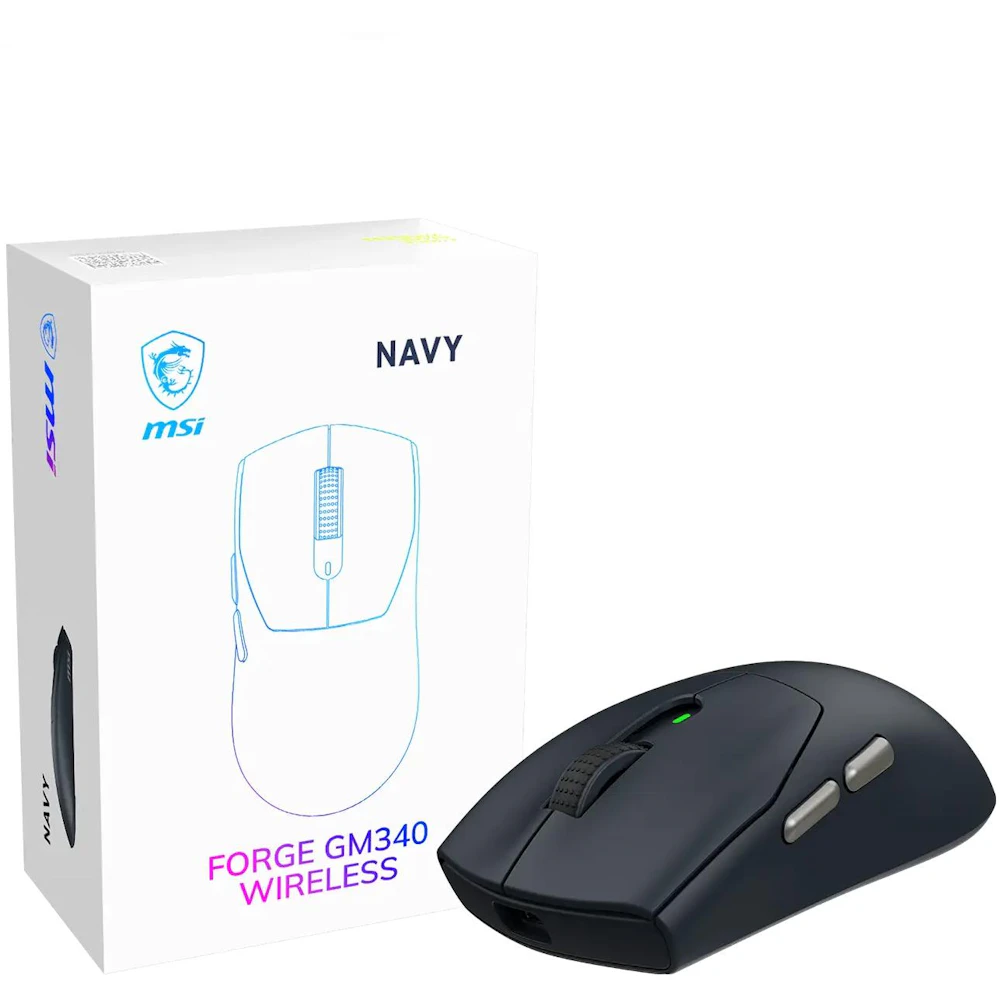 MSI FORGE GM340 Wireless Gaming Mouse - Navy