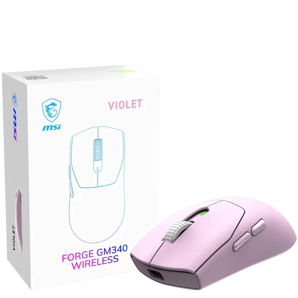 MSI FORGE GM340 Wireless Gaming Mouse - Violet