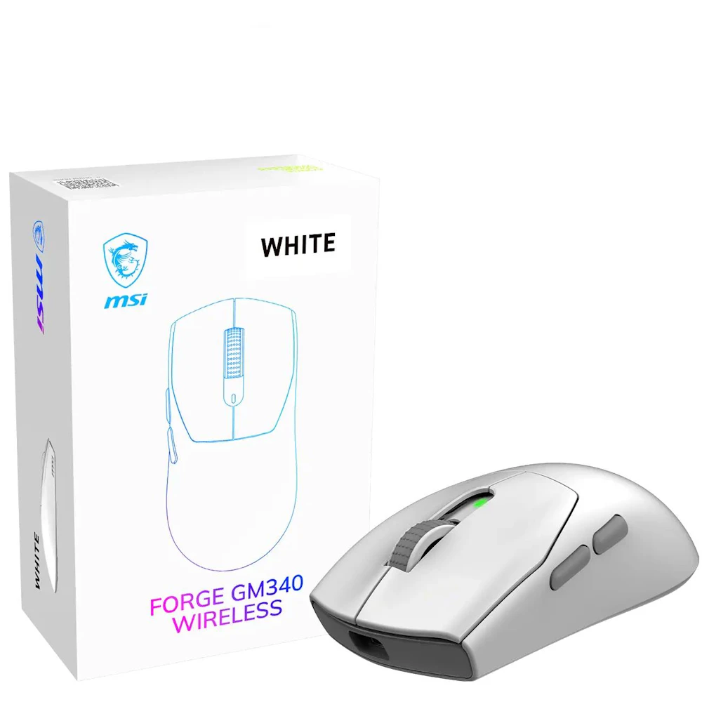 MSI FORGE GM340 Wireless Gaming Mouse - White