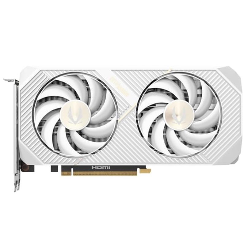 A large main feature product image of ZOTAC GAMING GeForce RTX 5070 Twin Edge OC 12GB GDDR7 (White)