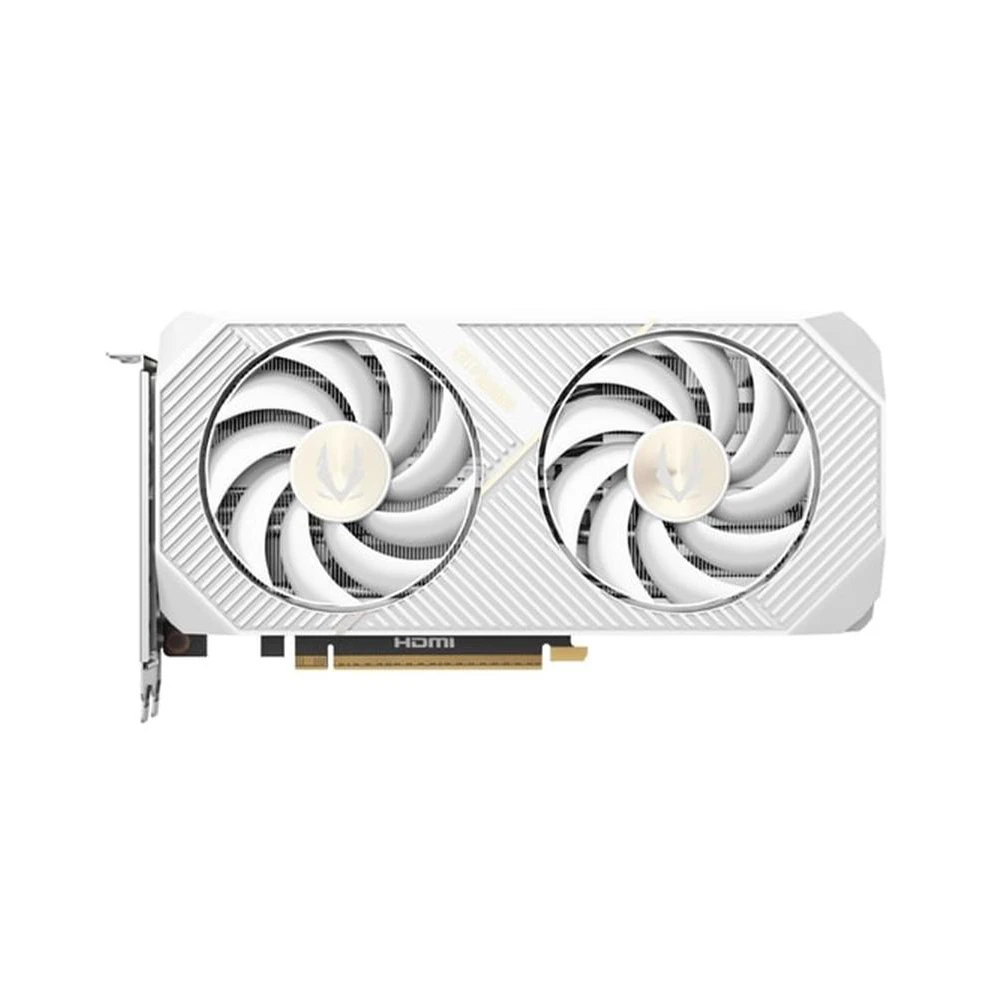 A large main feature product image of ZOTAC GAMING GeForce RTX 5070 Twin Edge OC 12GB GDDR7 (White)
