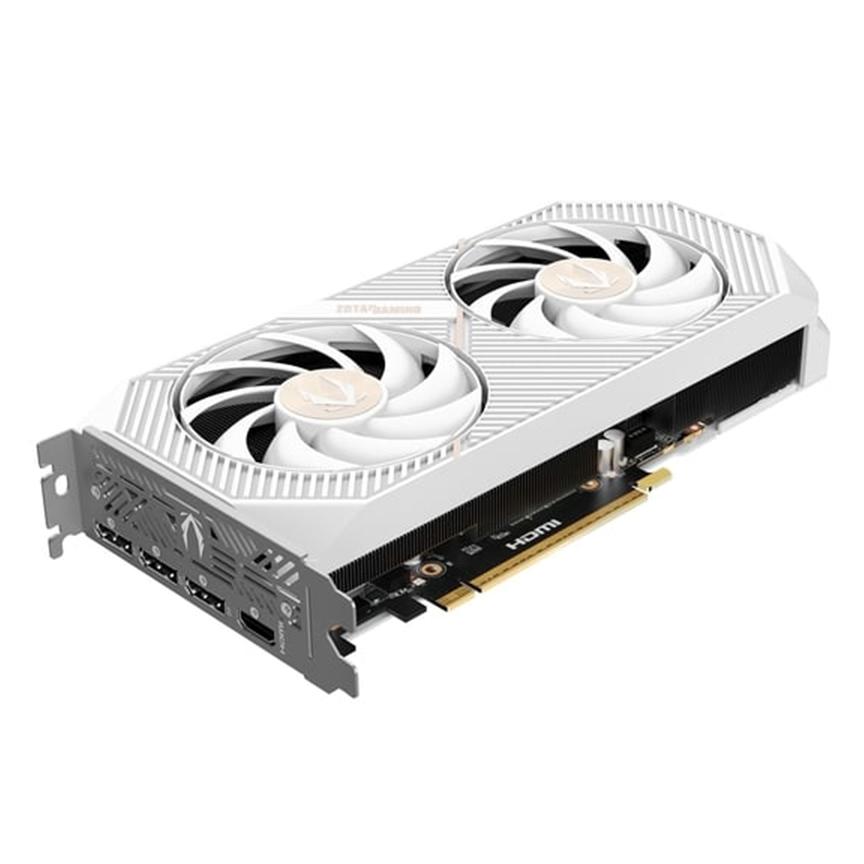 A large main feature product image of ZOTAC GAMING GeForce RTX 5070 Twin Edge OC 12GB GDDR7 (White)