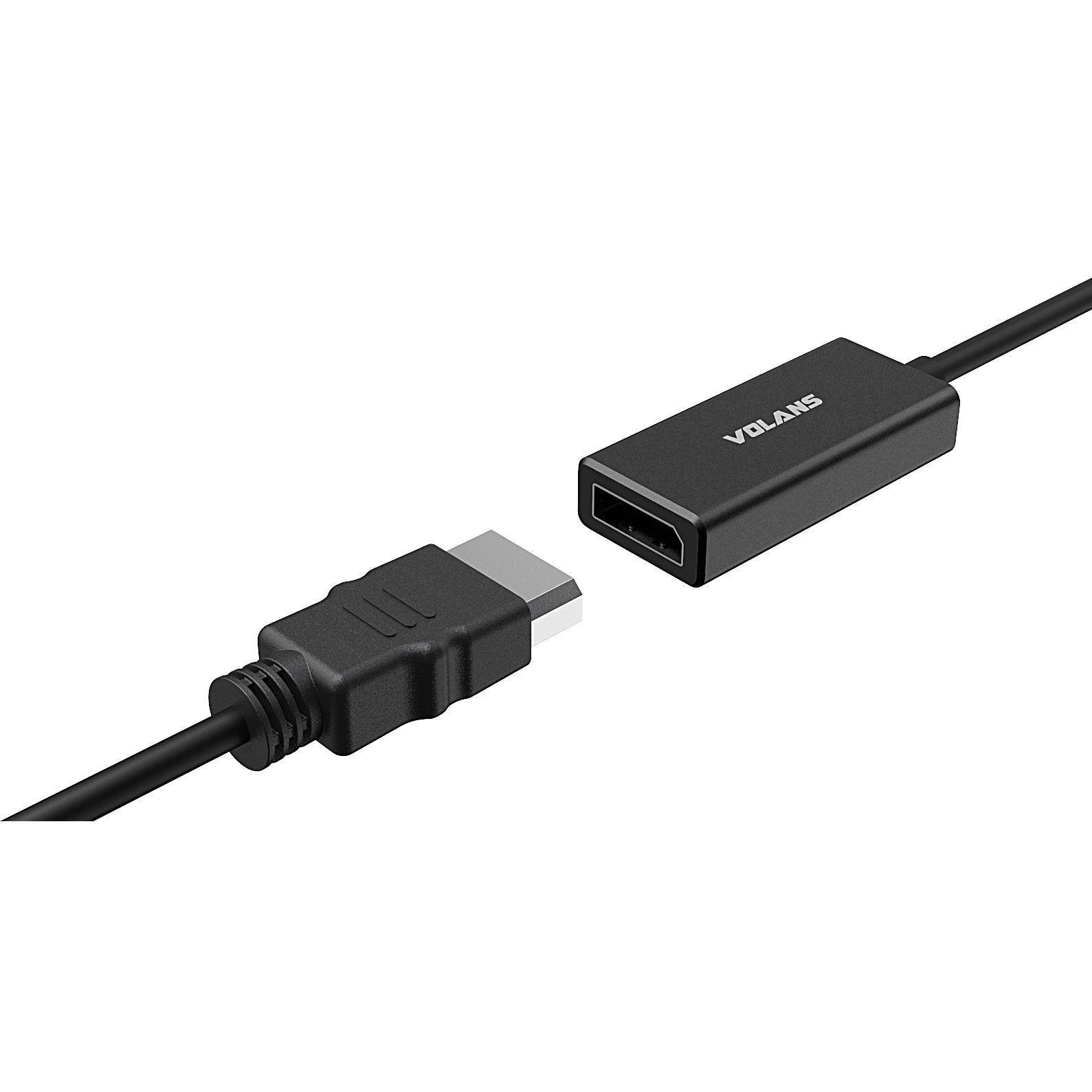A large main feature product image of EX-DEMO Volans UCDP-8K Aluminium USB Type-C to DisplayPort Adapter