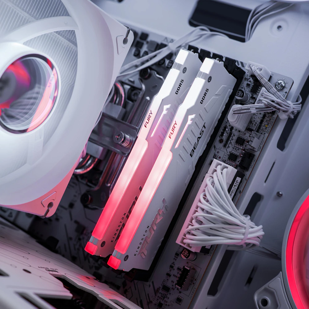 A large main feature product image of PLE Wisp RX 9070 XT Prebuilt Ready To Go Gaming PC
