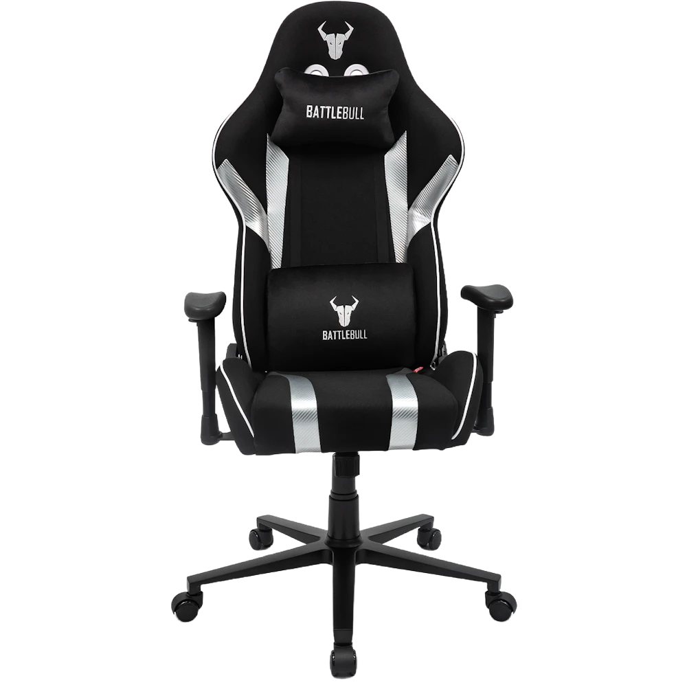 A large main feature product image of EX-DEMO BattleBull Tyro Gaming Chair - Black/Silver
