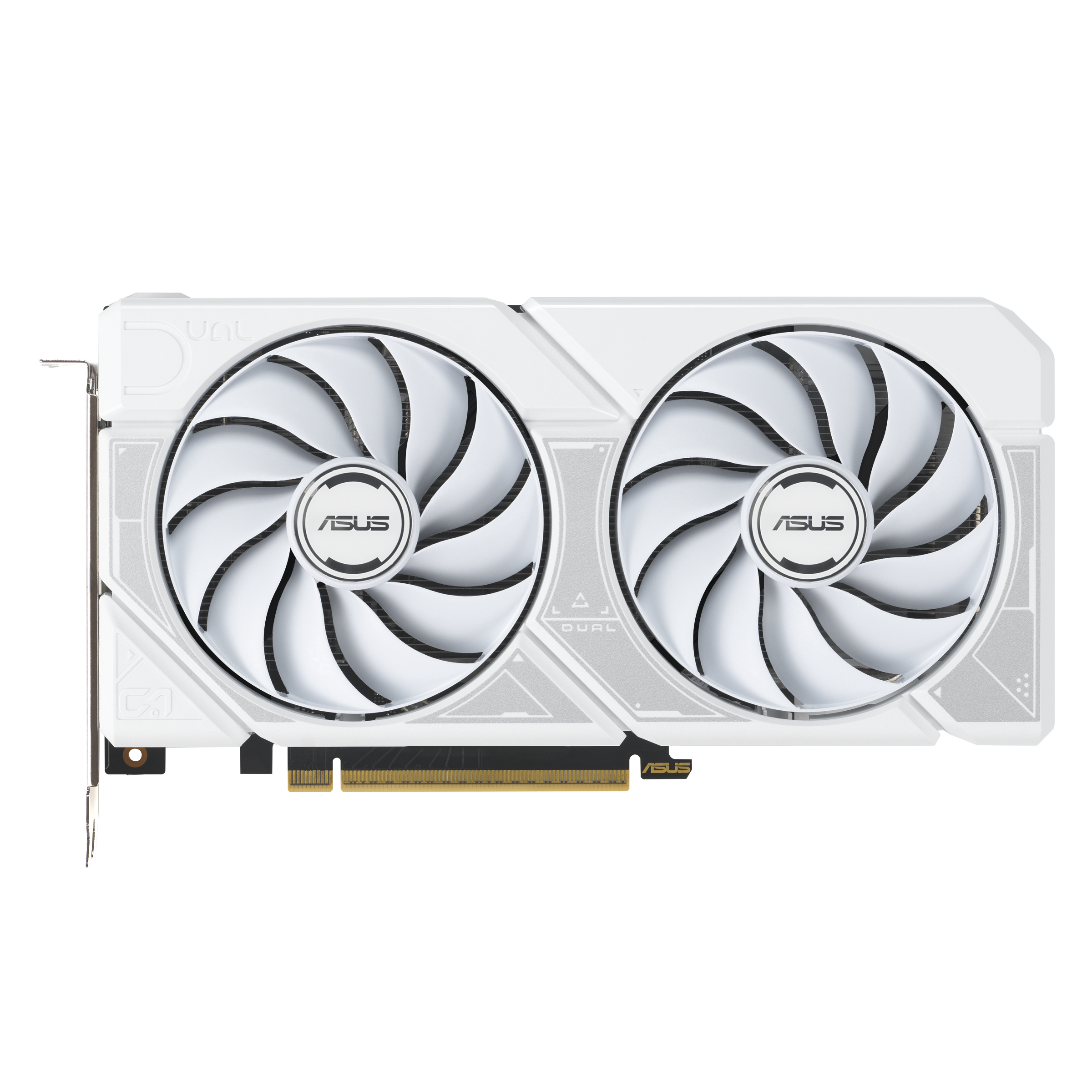 A large main feature product image of ASUS GeForce RTX 5060 Ti Dual 8GB GDDR7 - White