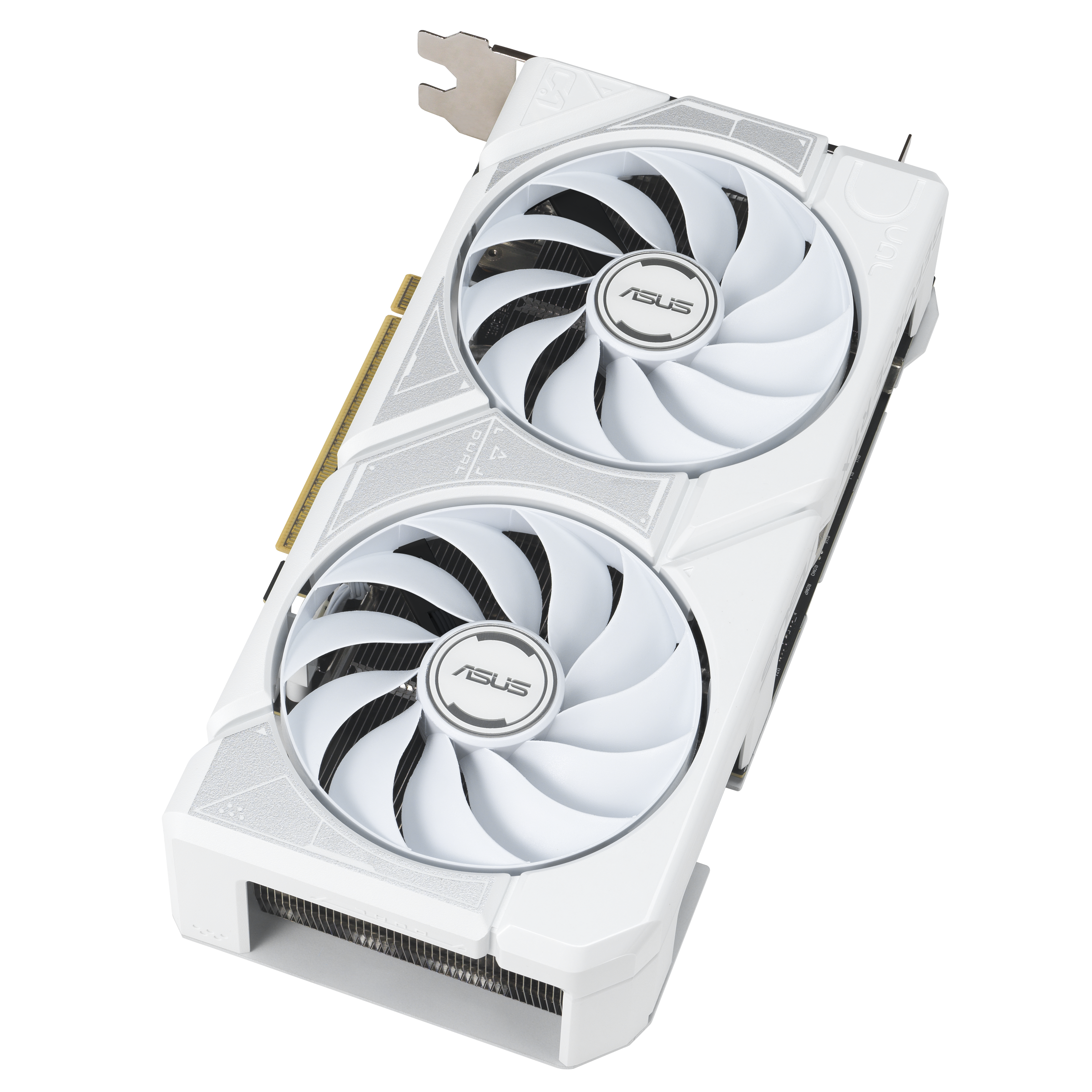 A large main feature product image of ASUS GeForce RTX 5060 Ti Dual 8GB GDDR7 - White