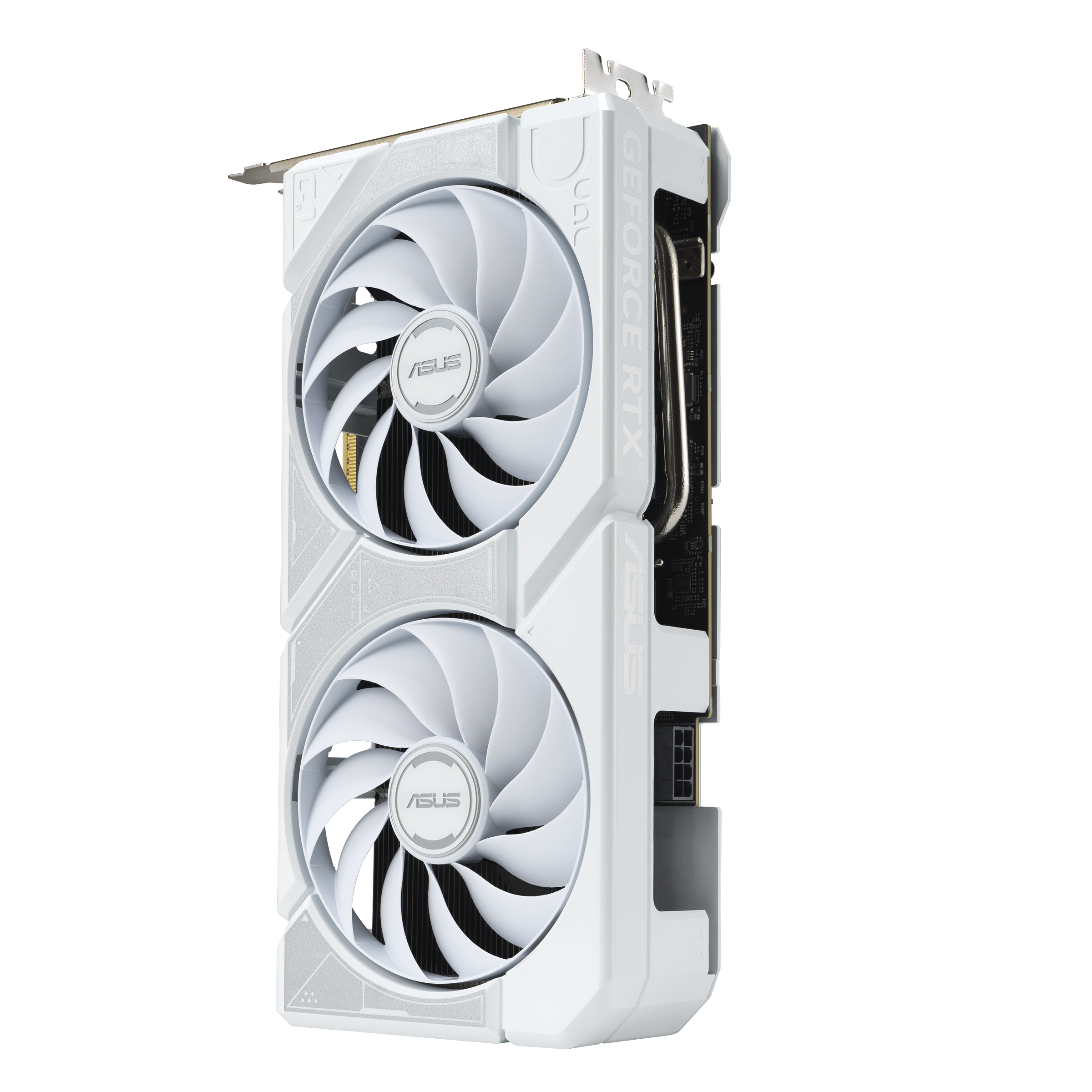 A large main feature product image of ASUS GeForce RTX 5060 Ti Dual 8GB GDDR7 - White