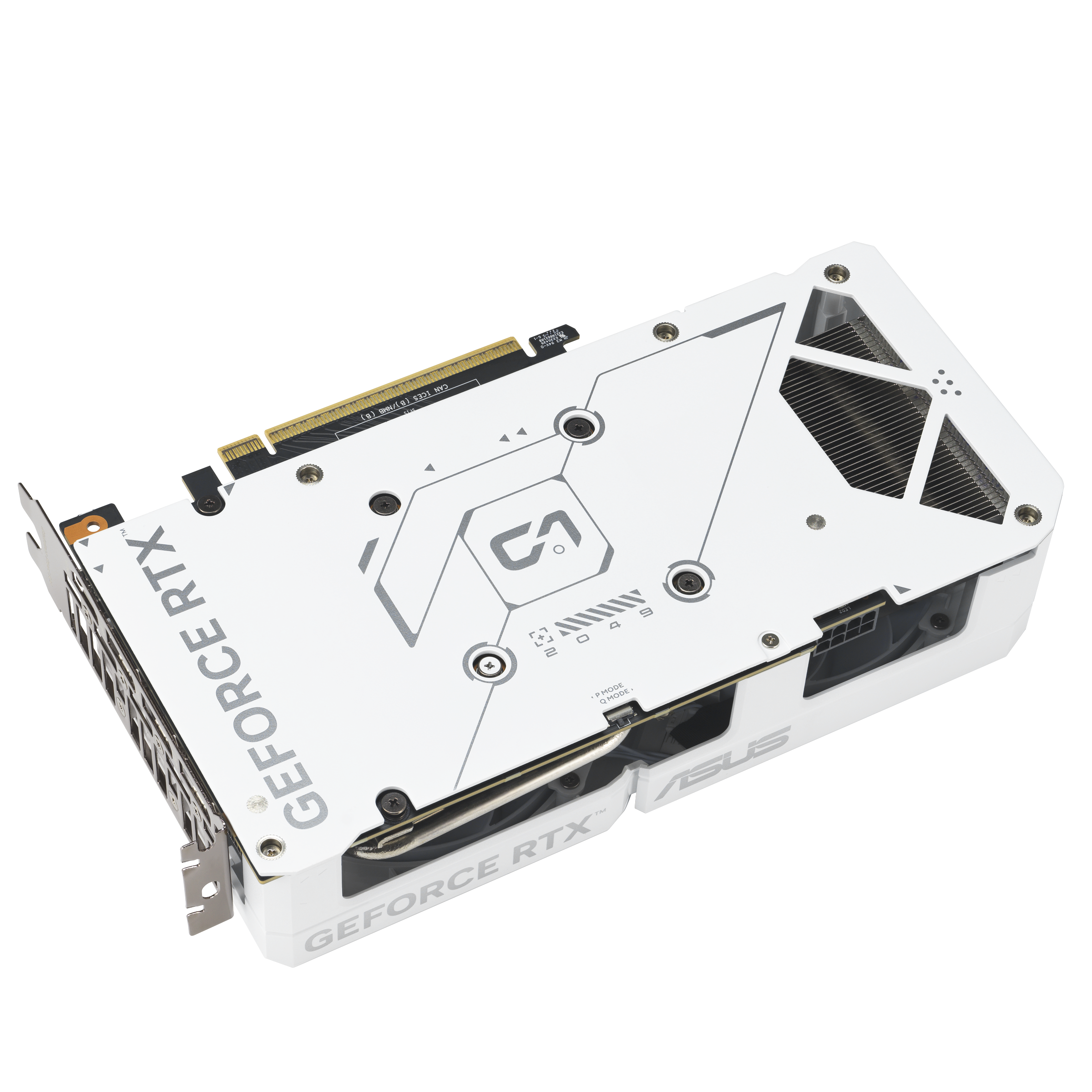 A large main feature product image of ASUS GeForce RTX 5060 Ti Dual 8GB GDDR7 - White