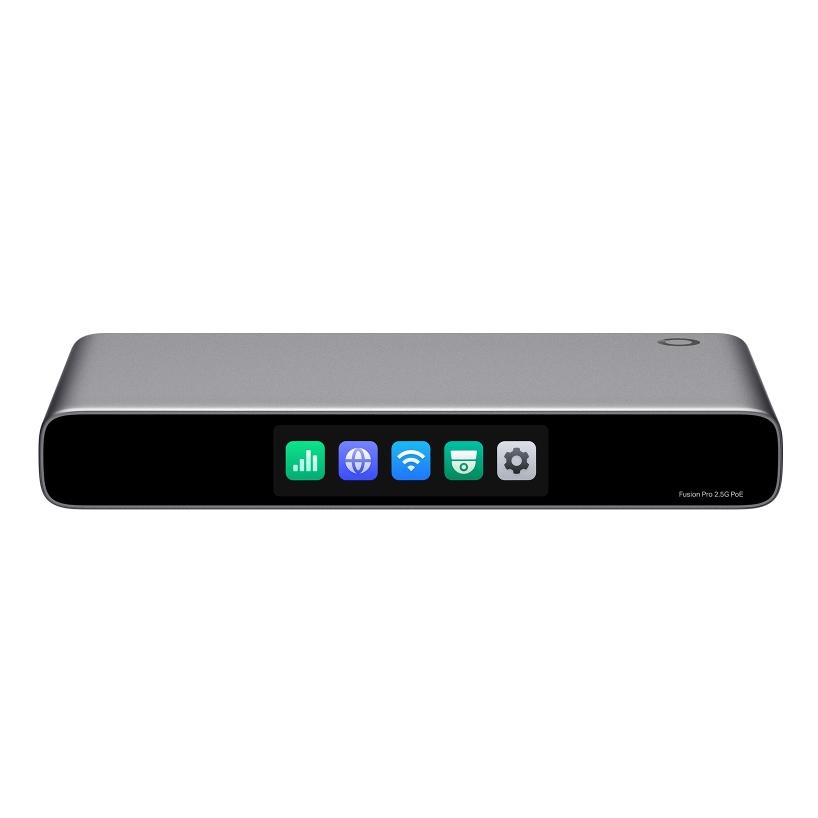 A large main feature product image of TP-Link Omada Fusion Pro 2.5G PoE Gateway