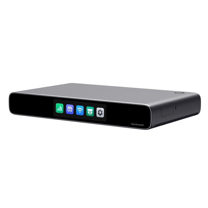 A large main feature product image of TP-Link Omada Fusion Pro 2.5G PoE Gateway