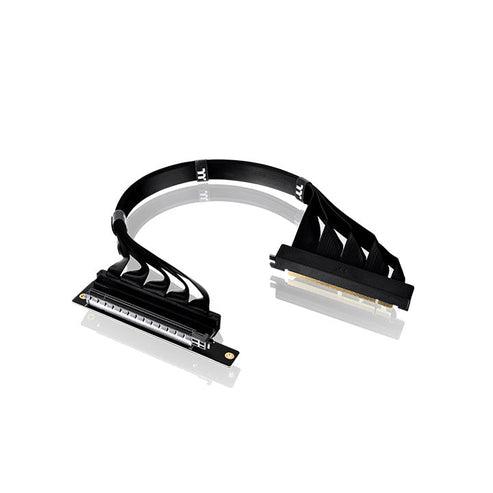 A large main feature product image of Thermaltake Dual 90 Degree PCIe 4.0 Riser Cable 400mm Black