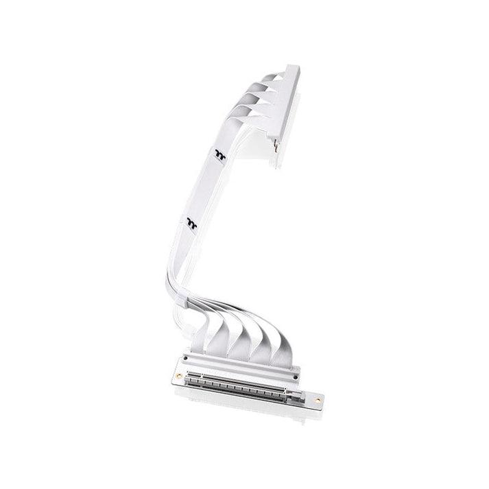 A large main feature product image of Thermaltake Dual 90 Degree PCIe 4.0 Riser Cable 400mm White