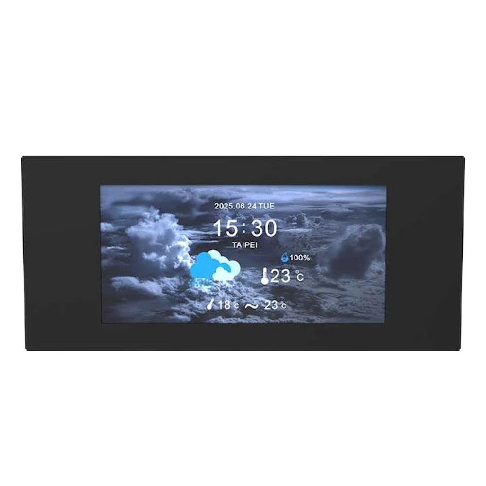 A large main feature product image of Thermaltake LCD Display Panel Kit for View 600 Tempered Glass Case Black Edition