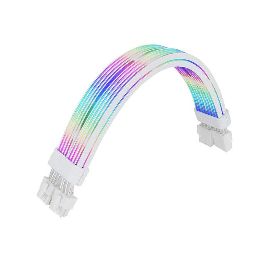 Thermaltake Tt Mod 8 pin ARGB Illuminated Extension Cable - Snow