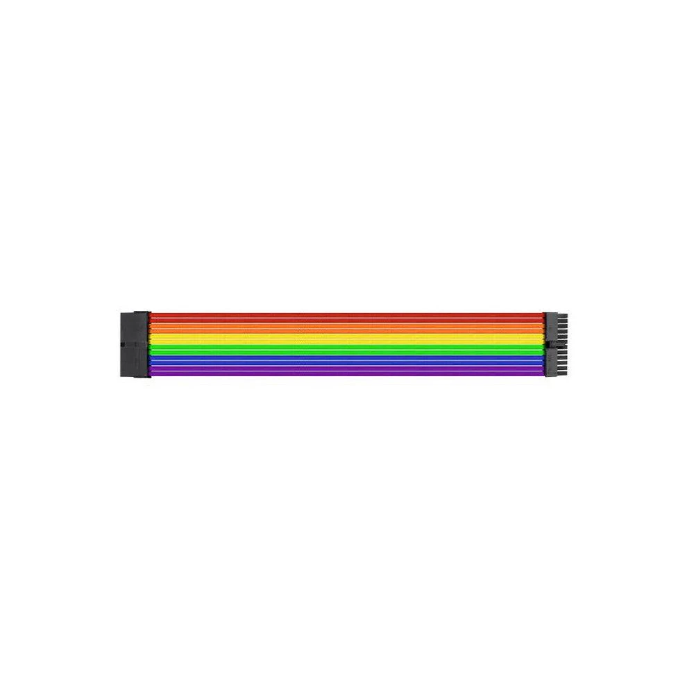 A large main feature product image of Thermaltake TtMod Sleeved PSU Extension Cable Set - Rainbow