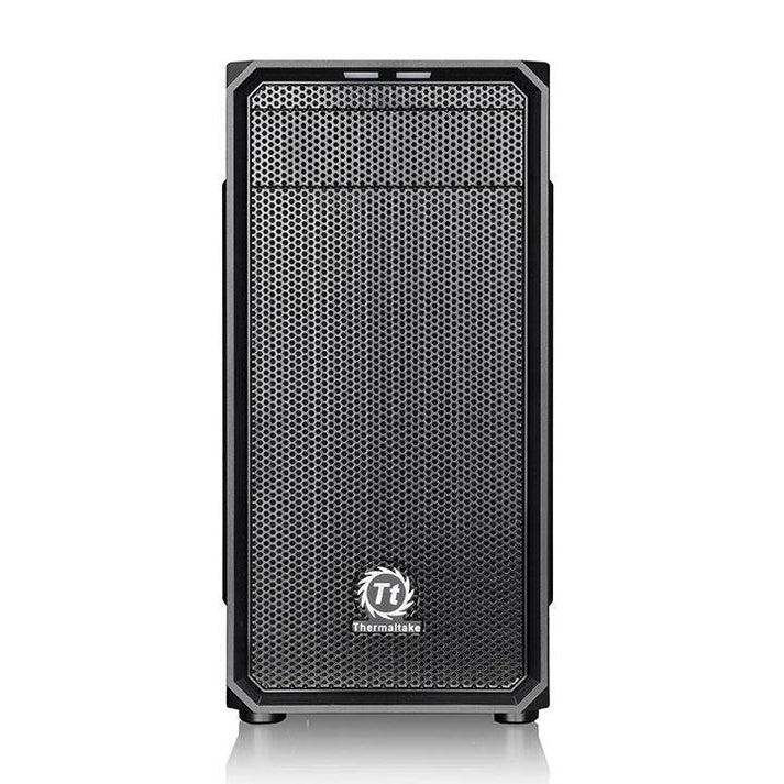 A large main feature product image of Thermaltake Versa H15 Micro ATX Case with 450W PSU