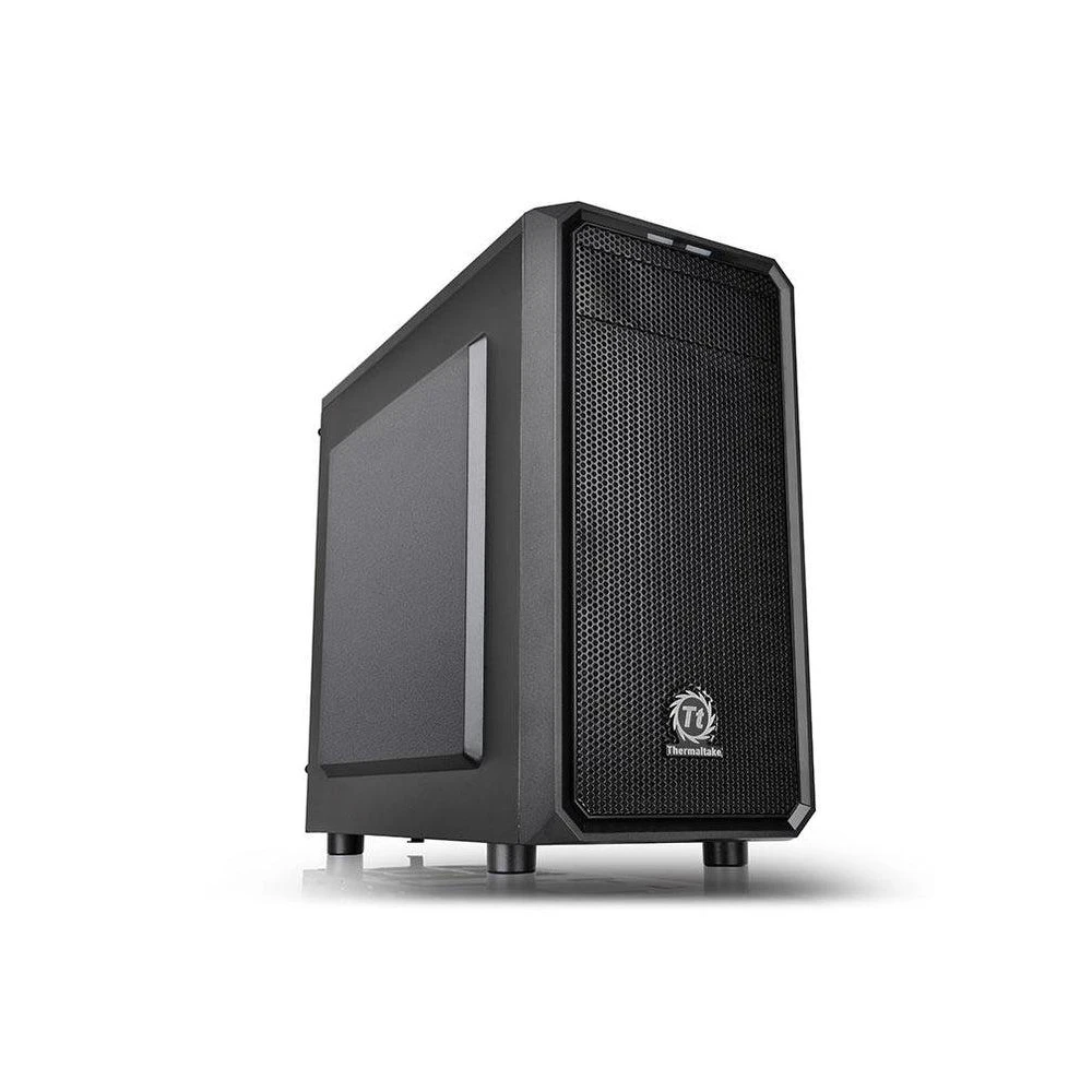 A large main feature product image of Thermaltake Versa H15 Micro ATX Case with 450W PSU