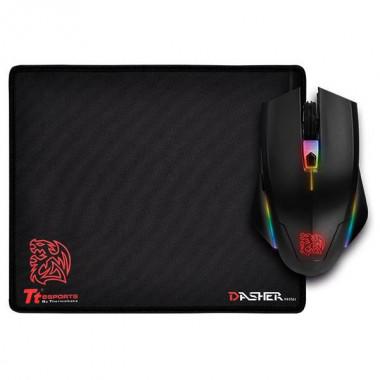 A large main feature product image of Thermaltake Tt eSPORTS Talon Elite RGB Gaming Gear Mouse & Mousepad Combo