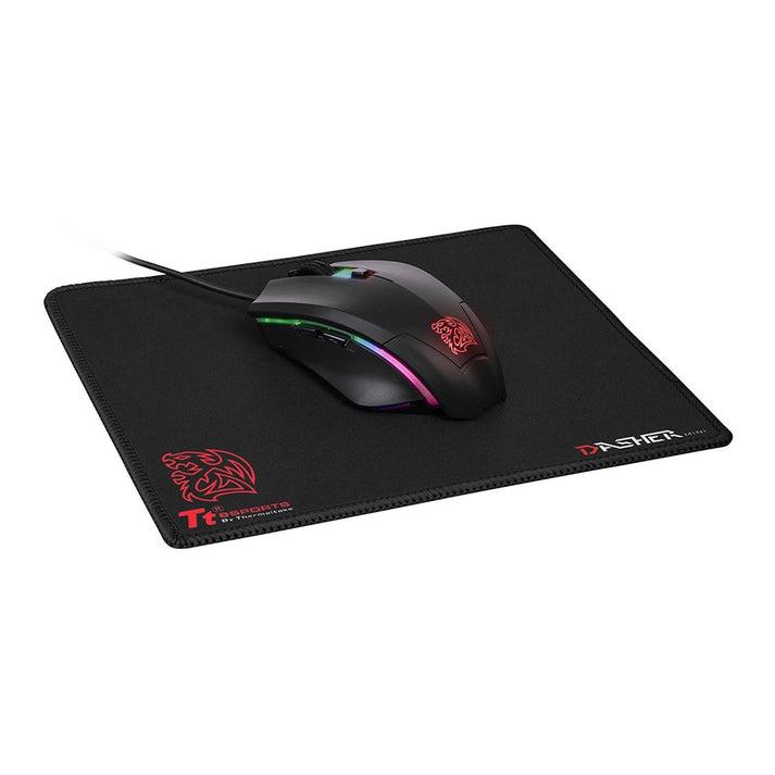 A large main feature product image of Thermaltake Tt eSPORTS Talon Elite RGB Gaming Gear Mouse & Mousepad Combo
