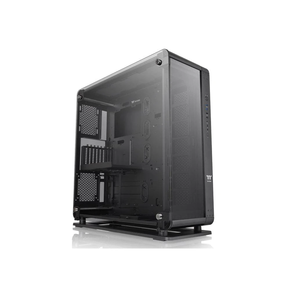 A large main feature product image of Thermaltake CAPO X Curved TG Dual System Micro Case - Black Edition