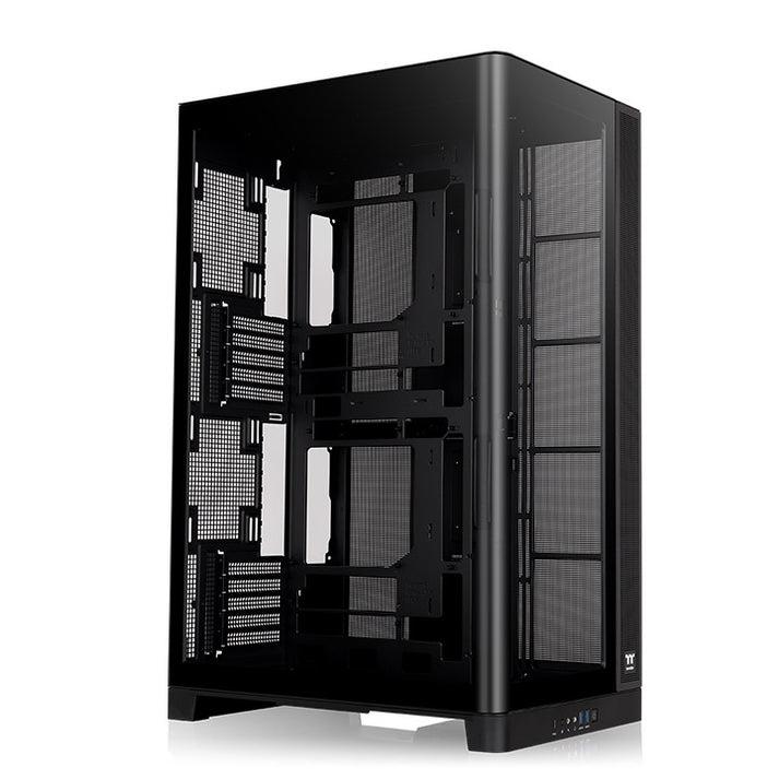 A large main feature product image of Thermaltake CAPO X Curved TG Dual System Micro Case - Black Edition