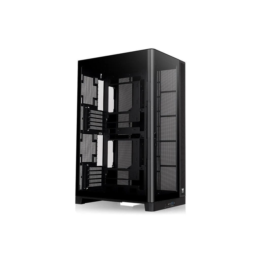 A large main feature product image of Thermaltake CAPO X Curved TG Dual System Micro Case - Black Edition