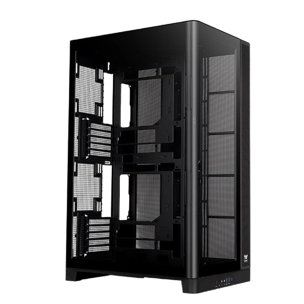 A large main feature product image of Thermaltake CAPO X Curved TG Dual System Micro Case - Black Edition