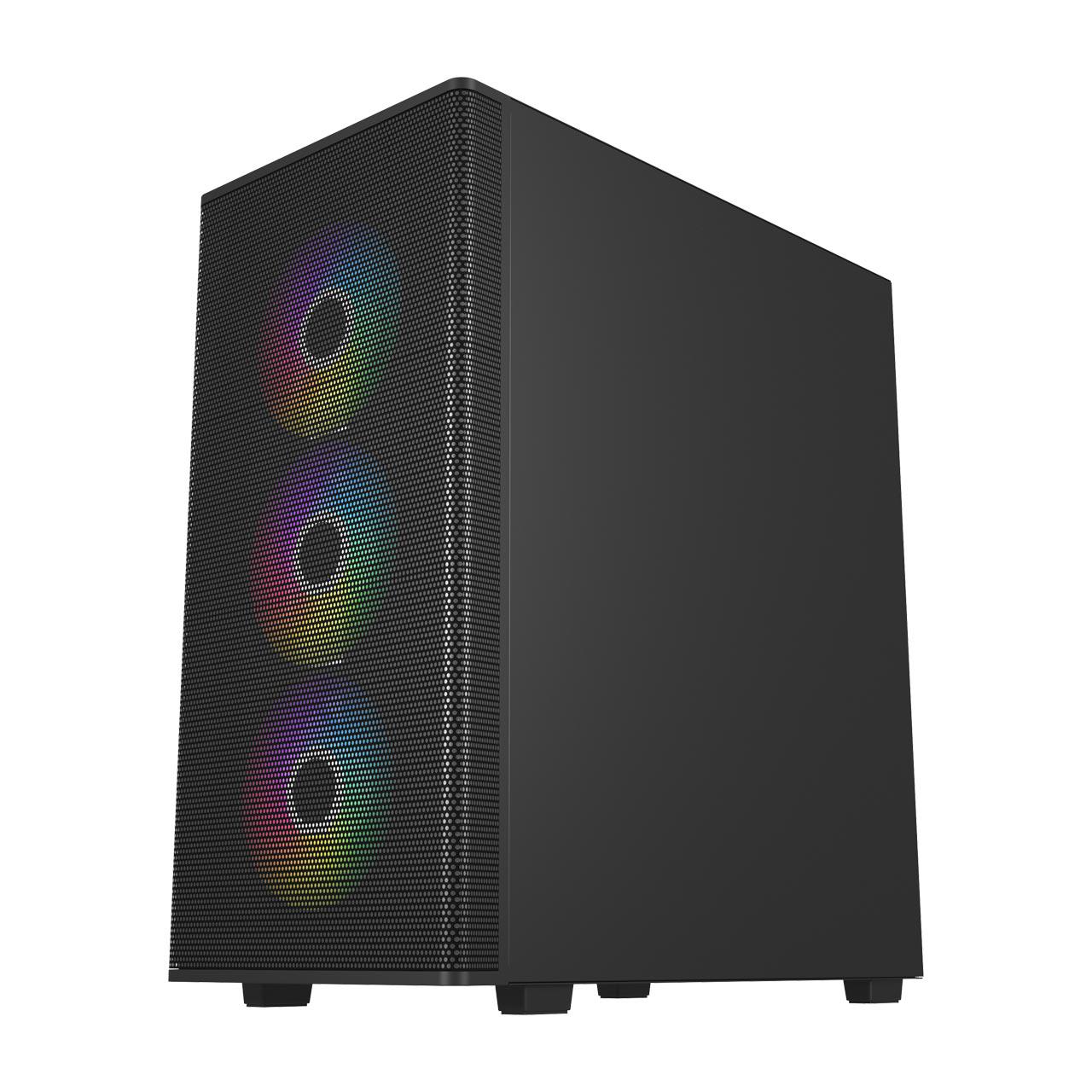 A large main feature product image of FSP M220 ARGB Mid Tower Case (Black)