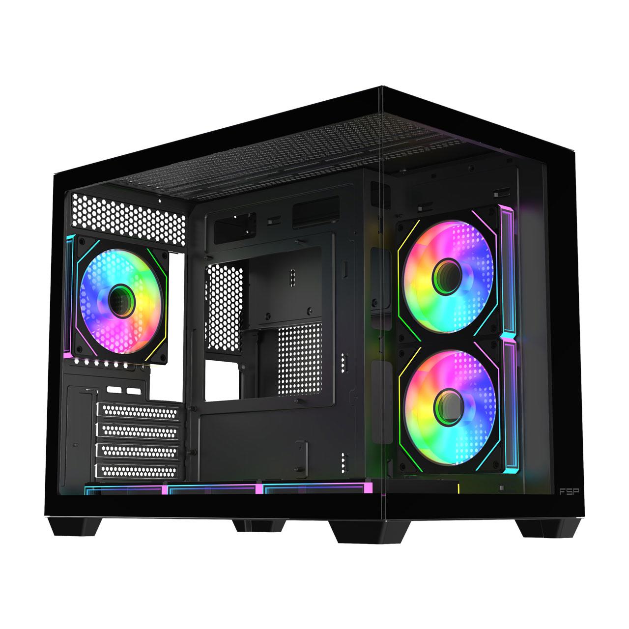 A large main feature product image of FSP S342 Micro Tower Case (Black)