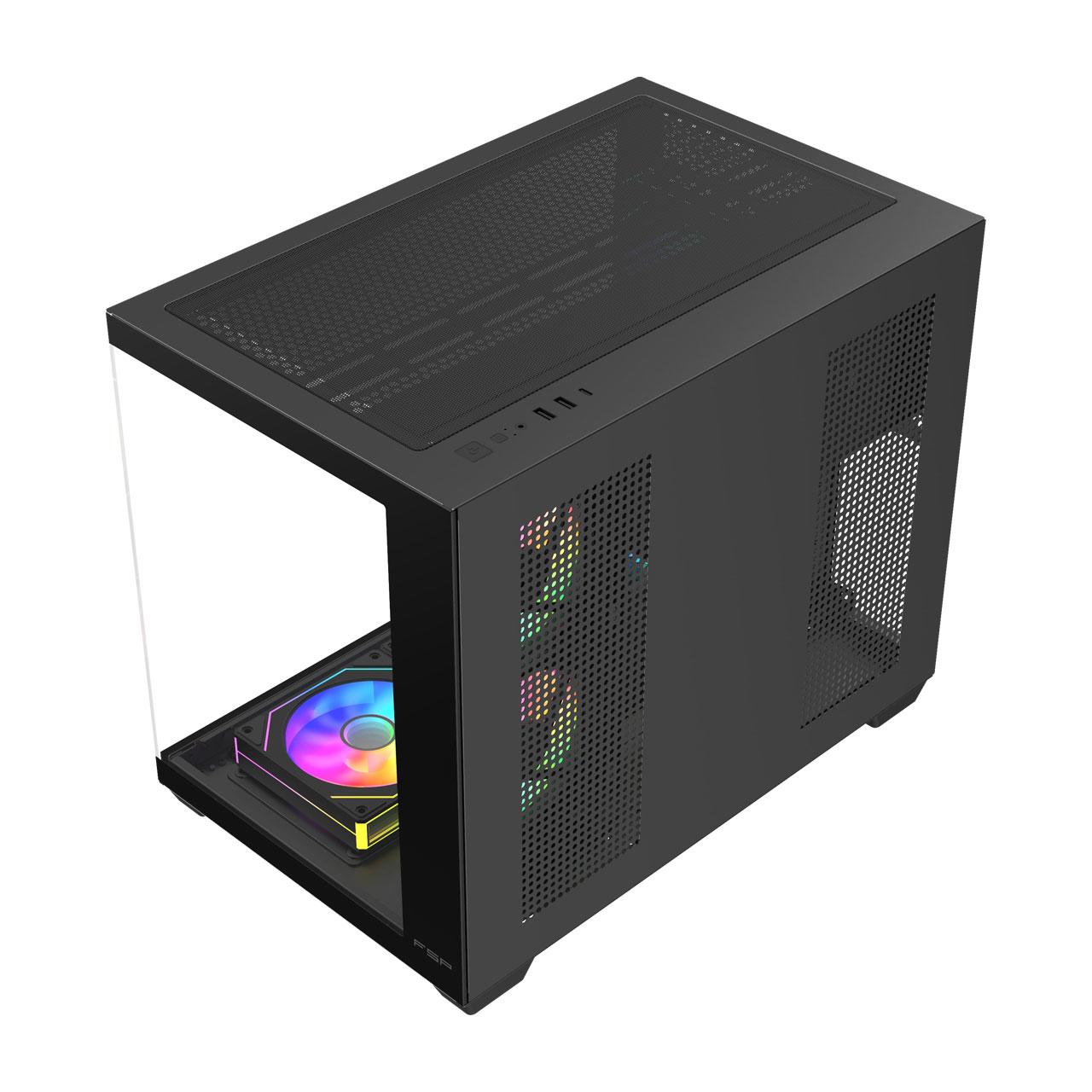 A large main feature product image of FSP S342 Micro Tower Case (Black)