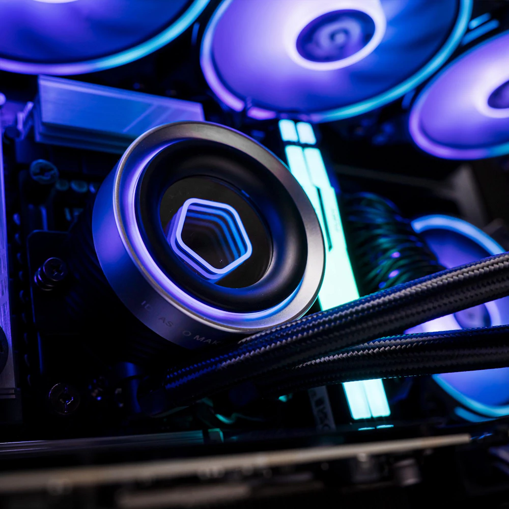 A large main feature product image of PLE Astral RTX 5070 Prebuilt Ready To Go Gaming PC