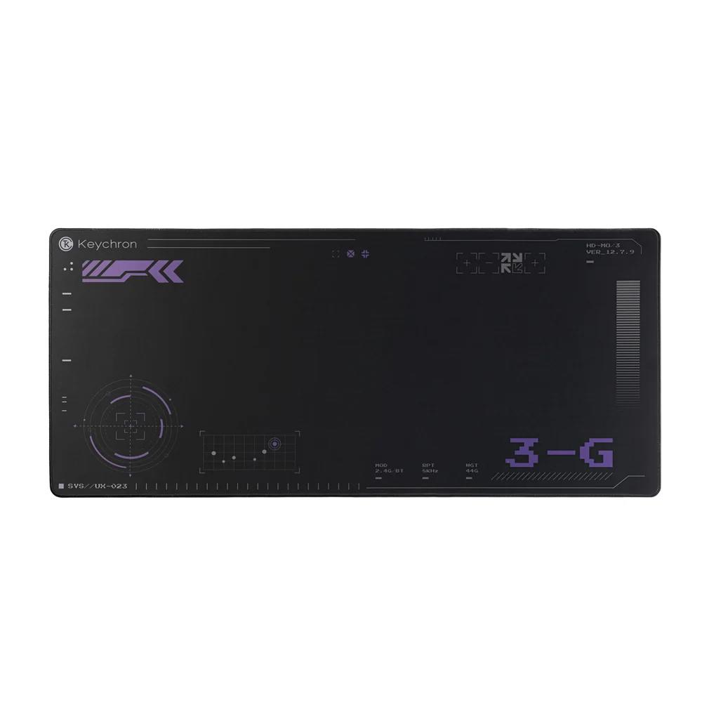 A large main feature product image of Keychron Polyester Desk Mat (Black Purple)