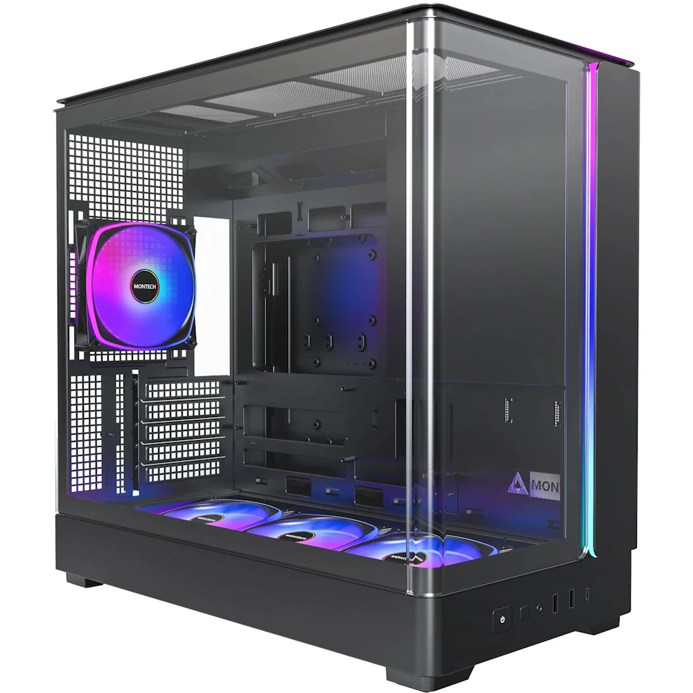 EX-DEMO Montech KING 15 PRO Tempered Glass Micro Tower Case (Black)