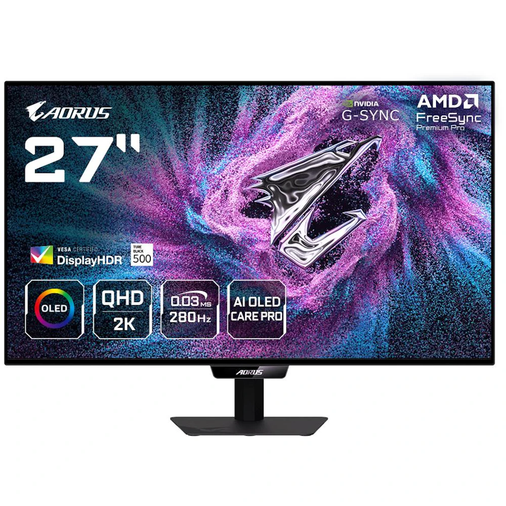 Gigabyte AORUS Elite FO27Q28G WOLED - 27" 1440p 280Hz 0.03ms Gaming Monitor