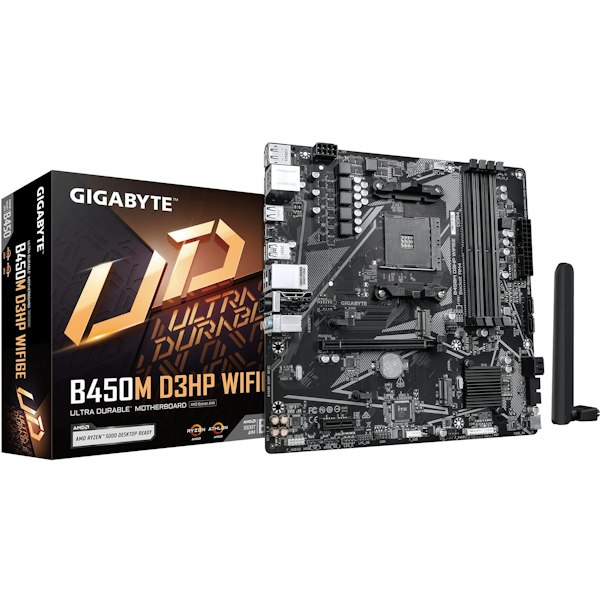 Gigabyte B450M D3HP WiFi6E AM4 mATX Desktop Motherboard