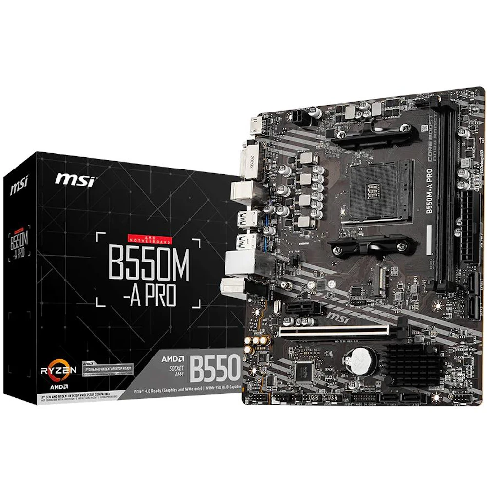 EX-DEMO MSI B550M-A PRO AM4 mATX Desktop Motherboard