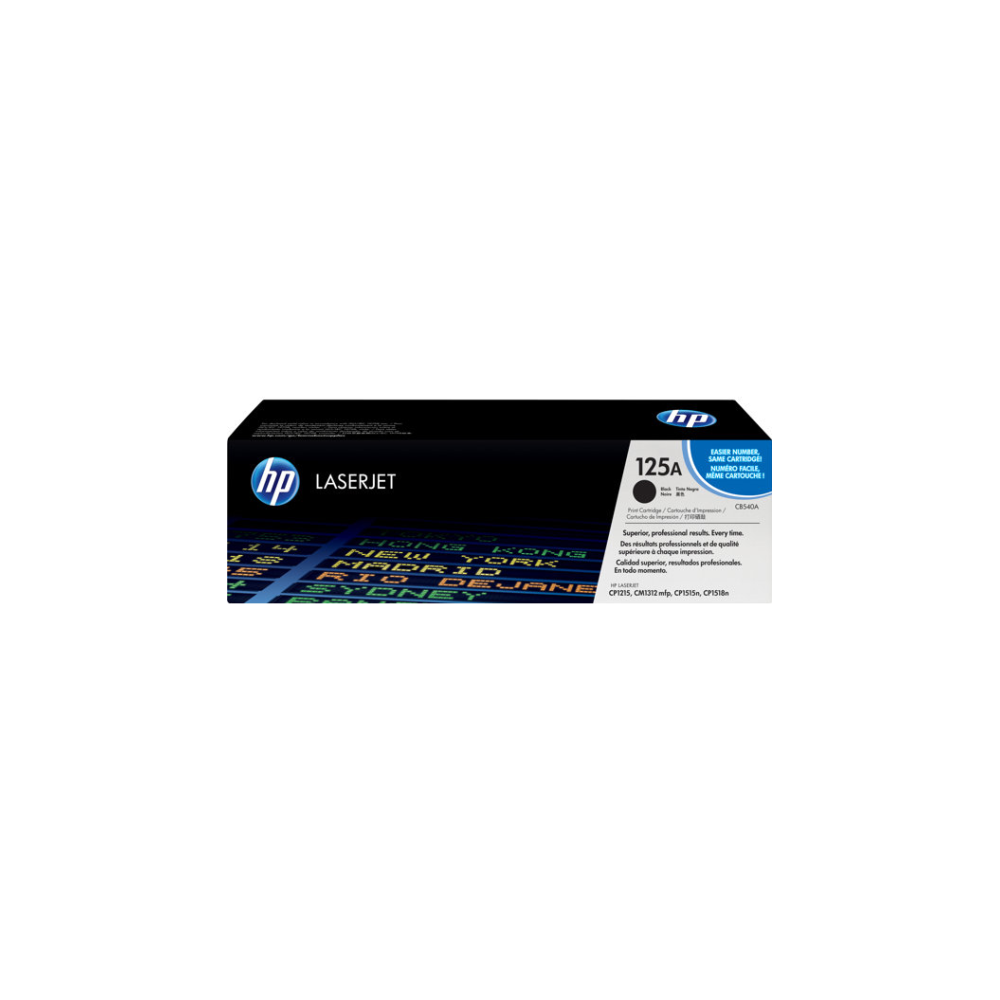 A large main feature product image of HP 125A CB540A Black Toner