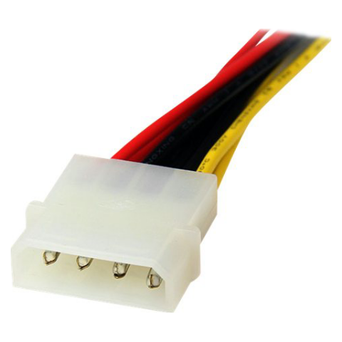 A large main feature product image of Startech LP4 to 2x SATA Power Y Cable Adapter