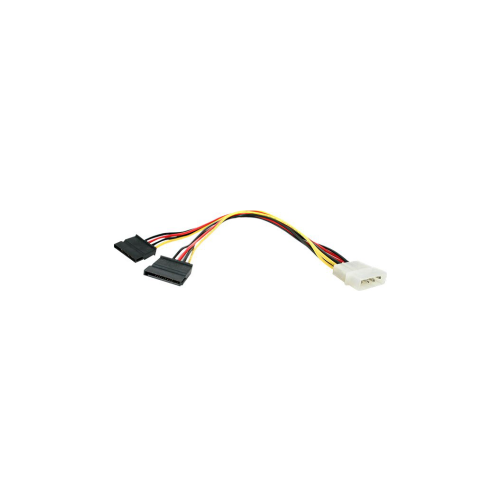 A large main feature product image of Startech LP4 to 2x SATA Power Y Cable Adapter