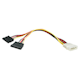 A small tile product image of Startech LP4 to 2x SATA Power Y Cable Adapter