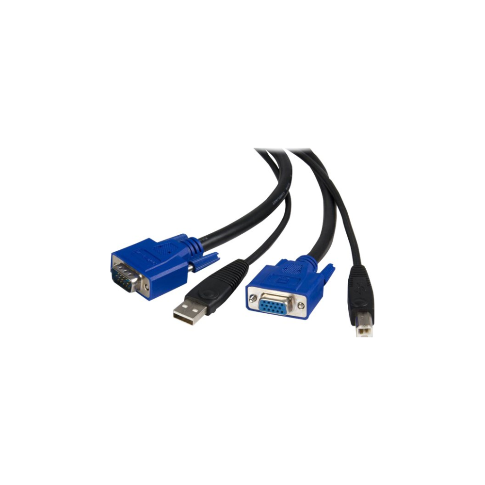 A large main feature product image of Startech 2-in-1 Universal USB KVM 2M Cable 