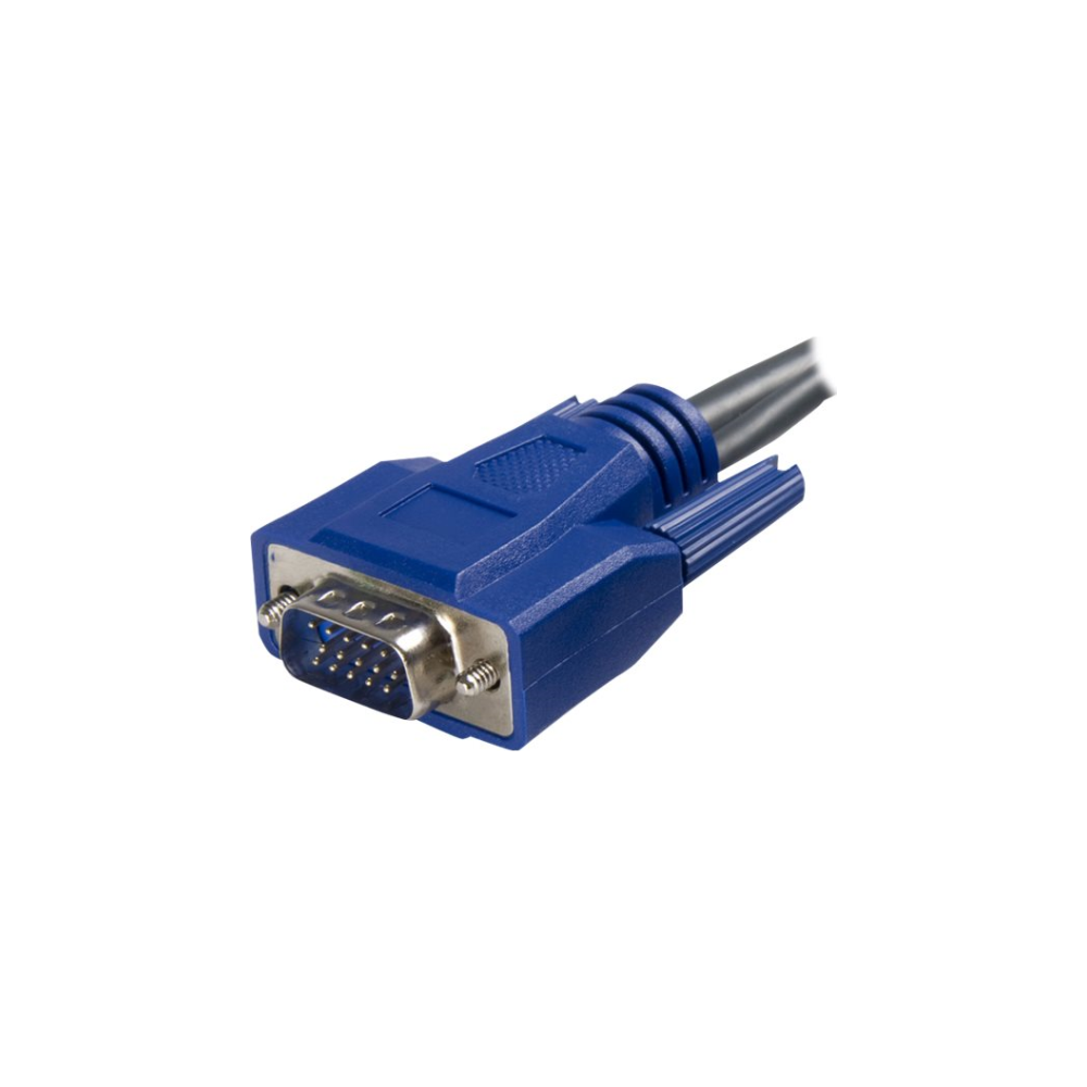 A large main feature product image of Startech Ultra-Thin USB VGA 2-in-1 KVM 2m Cable 