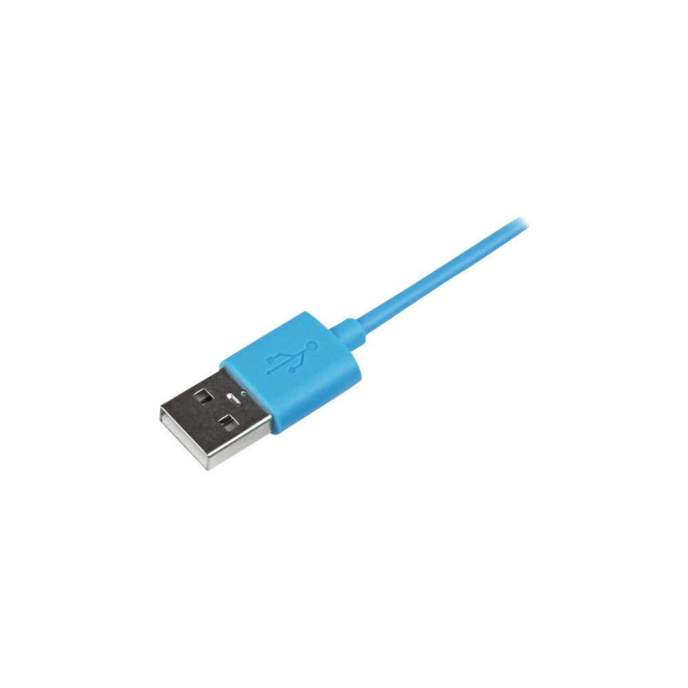 A large main feature product image of Startech 8-pin Lightning to USB 1m Blue Cable