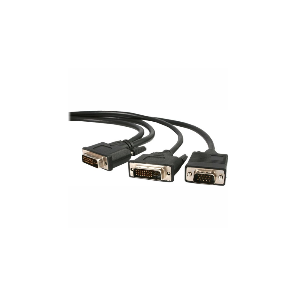 A large main feature product image of Startech DVI-I to DVI-D & VGA 1.8m Splitter Cable