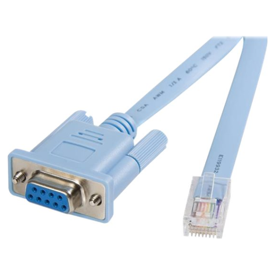 A large main feature product image of Startech RJ45 to DB9 Cisco Console Cable 1.8m