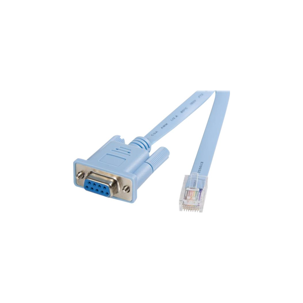 A large main feature product image of Startech RJ45 to DB9 Cisco Console Cable 1.8m