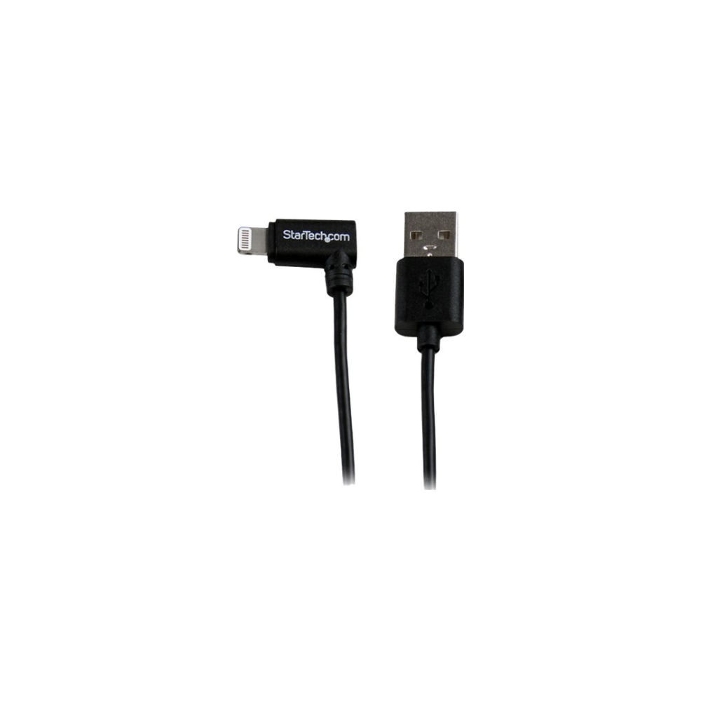 A large main feature product image of Startech Angled Lightning to USB 90cm Cable